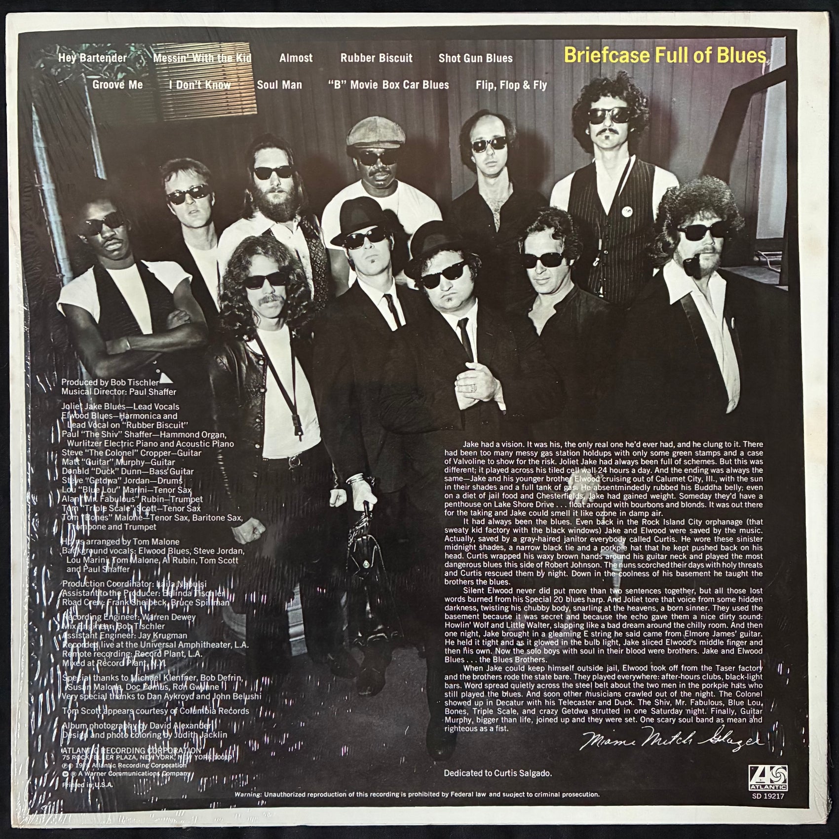 BLUES BROTHERS - BRIEFCASE FULL OF SOUL (USED VINYL 1978 US M-/EX+)