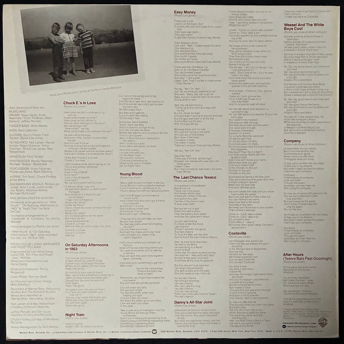 RICKIE LEE JONES - PIRATES (USED VINYL 1981 JAPAN M-/M-)