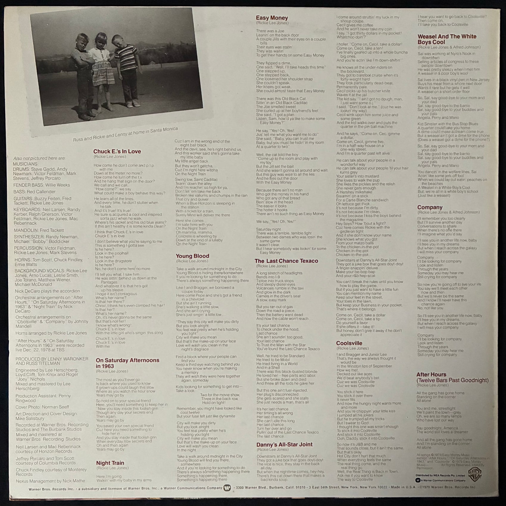 RICKIE LEE JONES - PIRATES (USED VINYL 1981 JAPAN M-/M-)