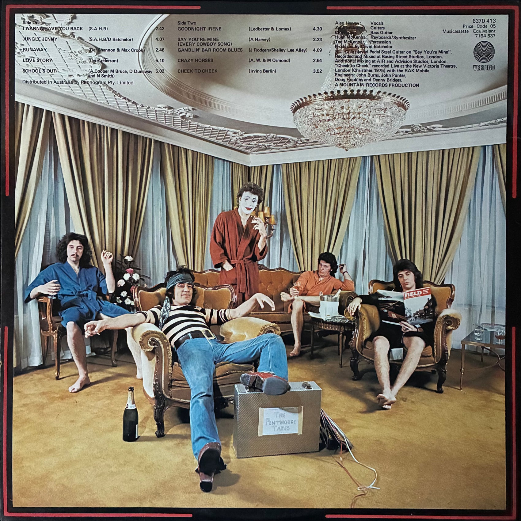 SENSATIONAL ALEX HARVEY BAND - THE PENTHOUSE TAPES (USED VINYL 1976 AUS M-/M-)