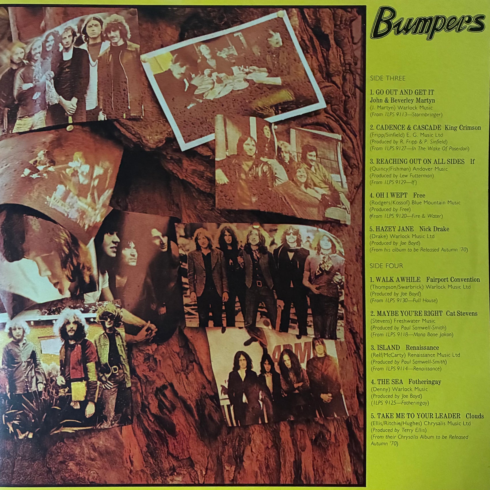 VARIOUS ARTISTS - BUMPERS (2LP) (USED VINYL 1970 UK M-/M-)