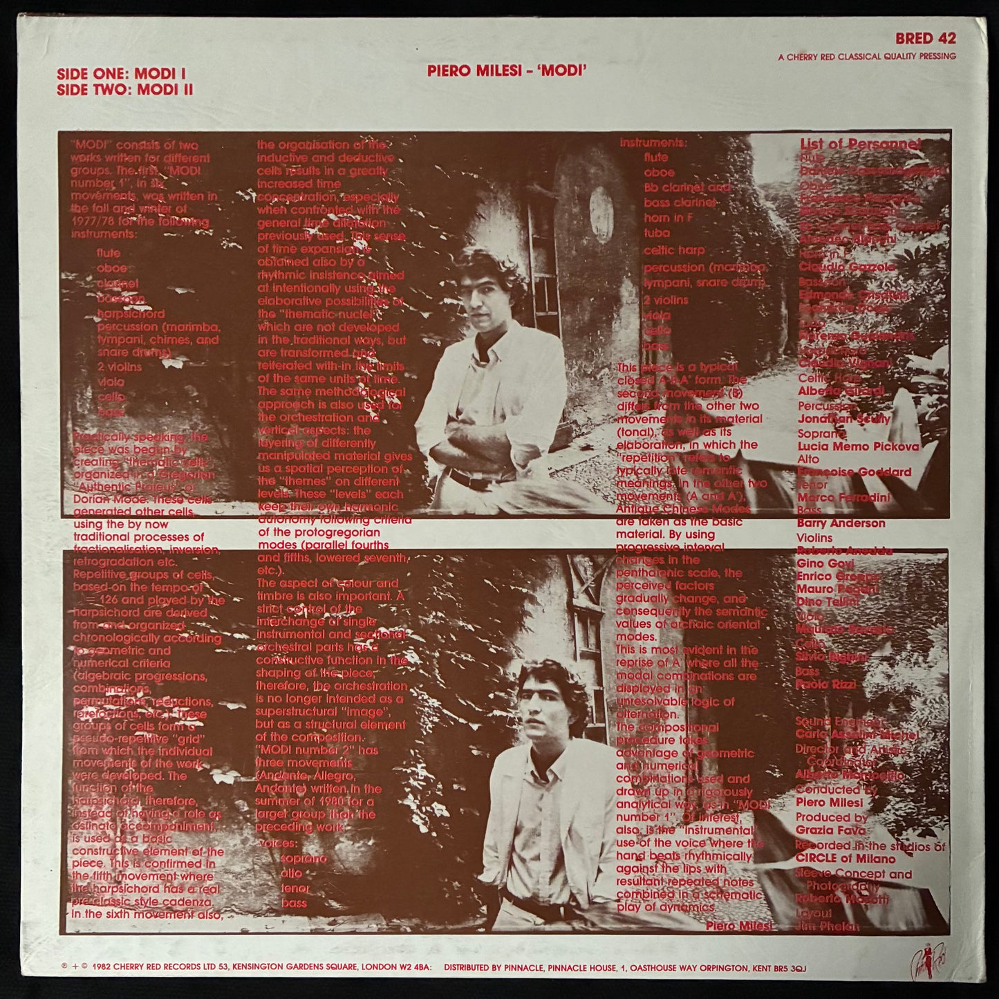 PIERO MILESI - MODI (USED VINYL 1982 UK M-/EX+)