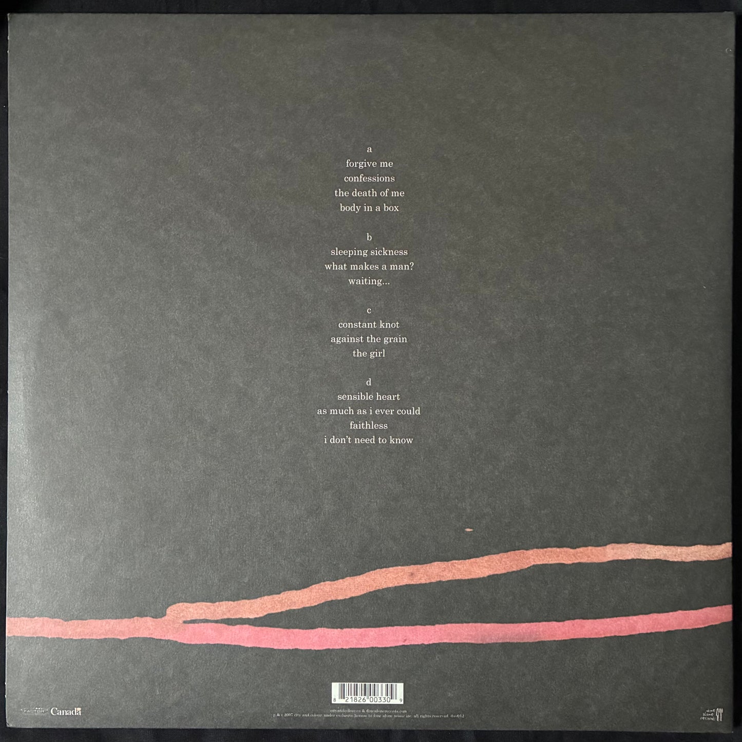 CITY AND COLOUR - BRING ME YOUR LOVE (2LP) (USED VINYL 2011 CANADA M-/M-)