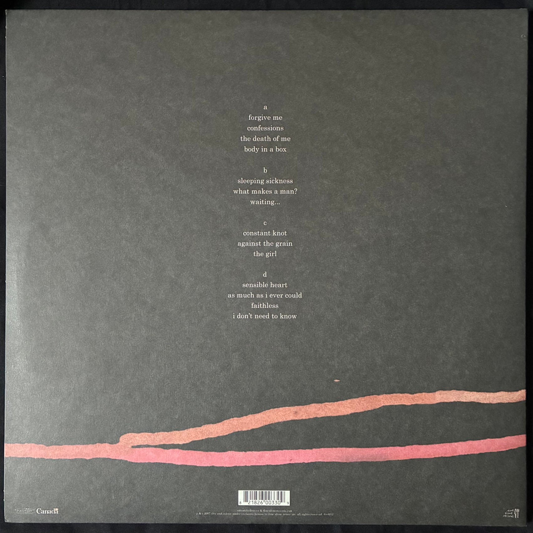 CITY AND COLOUR - BRING ME YOUR LOVE (2LP) (USED VINYL 2011 CANADA M-/M-)