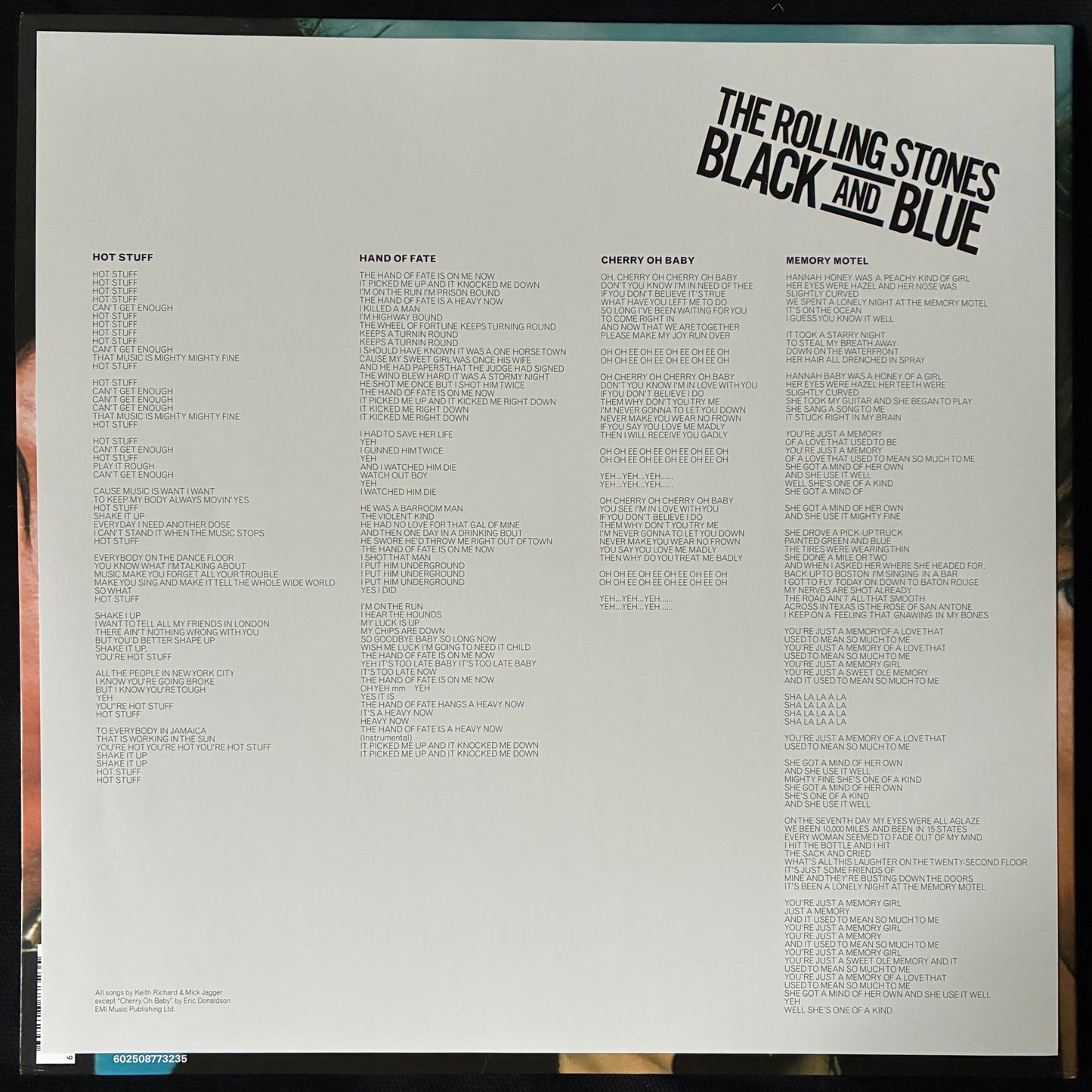ROLLING STONES - BLACK AND BLUE (180GM) (HALF SPEED MASTERED) (USED VINYL 2018 EU M-/M-)