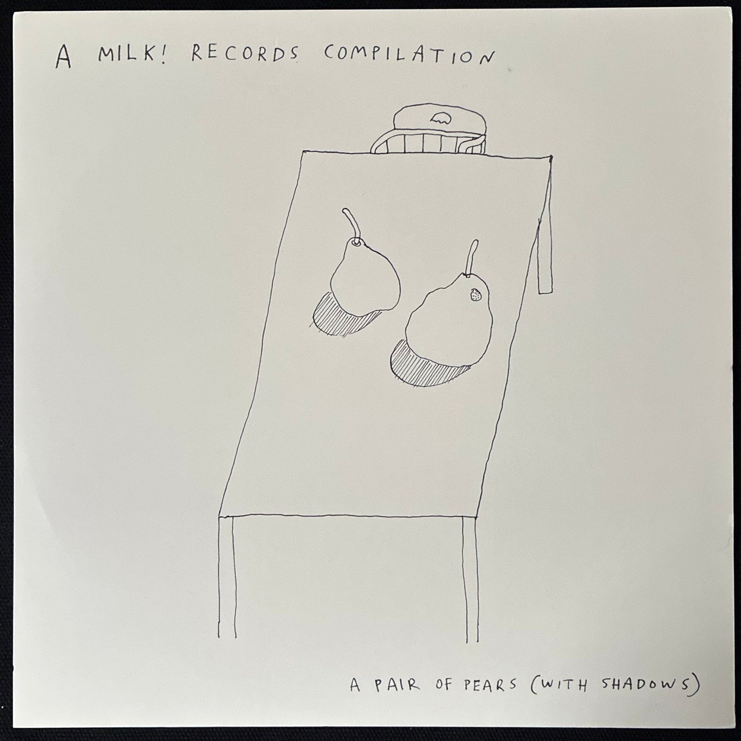 VARIOUS ARTISTS - A PEAR OF PAIRS (WITH SHADOWS) A MILK! RECORDS COMPILATION (10") (WHITE COLOURED) (USED VINYL 2014 AUS M-/M-)
