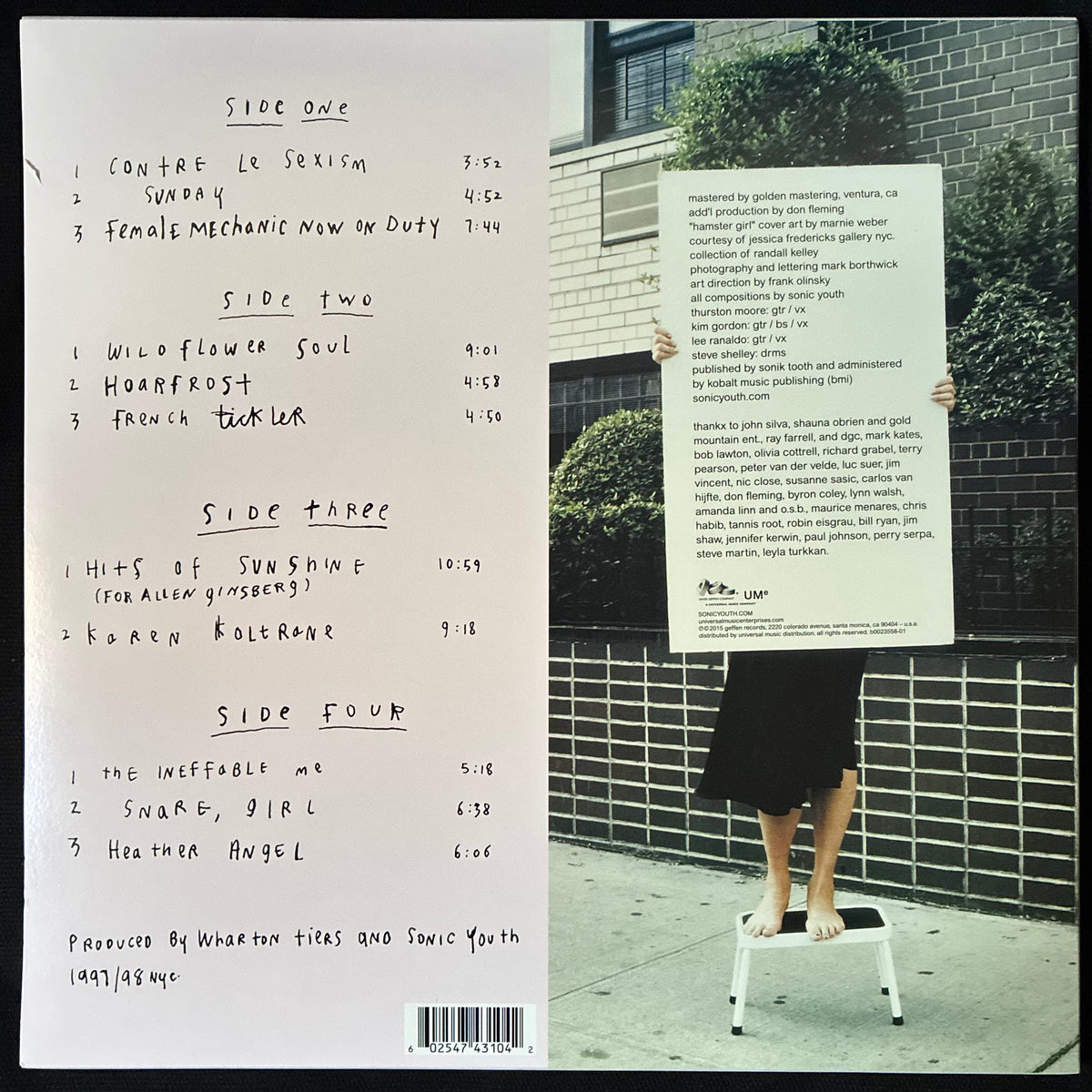 SONIC YOUTH - A THOUSAND LEAVES (2LP) (USED VINYL 2015 US M-/M-)