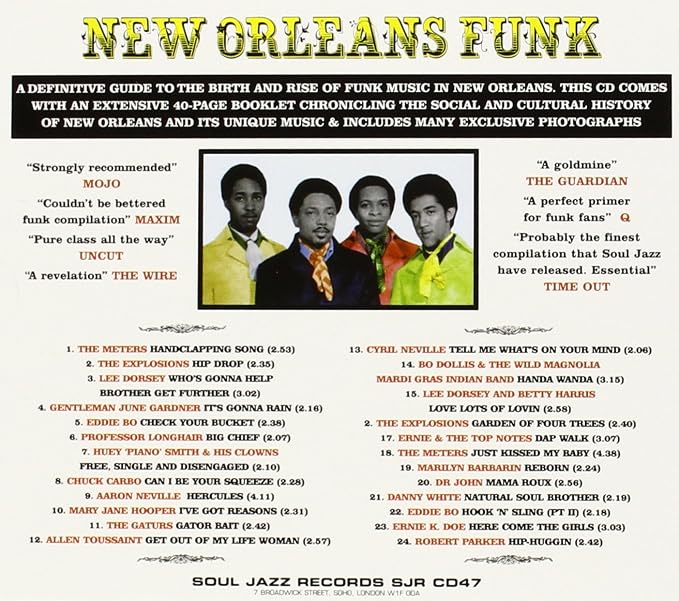 VARIOUS ARTISTS - NEW ORLEANS FUNK : THE ORIGINAL SOUND OF FUNK 1960-75 (2CD)
