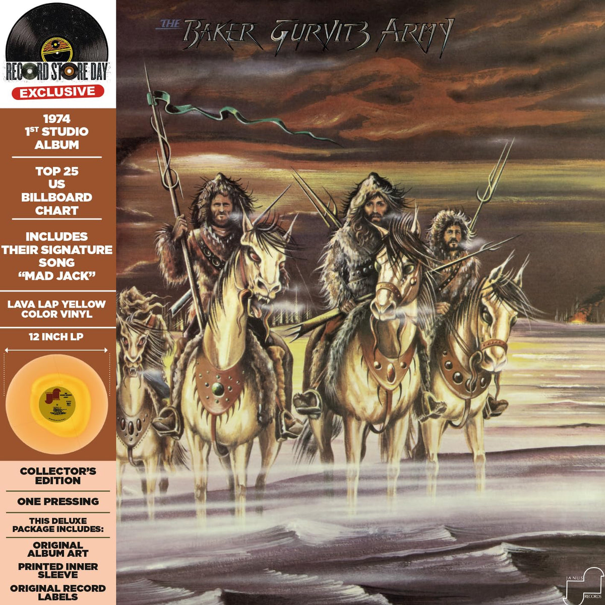 BAKER GURVITZ ARMY - SELF TITLED (COLOURED) RSD 2023 VINYL