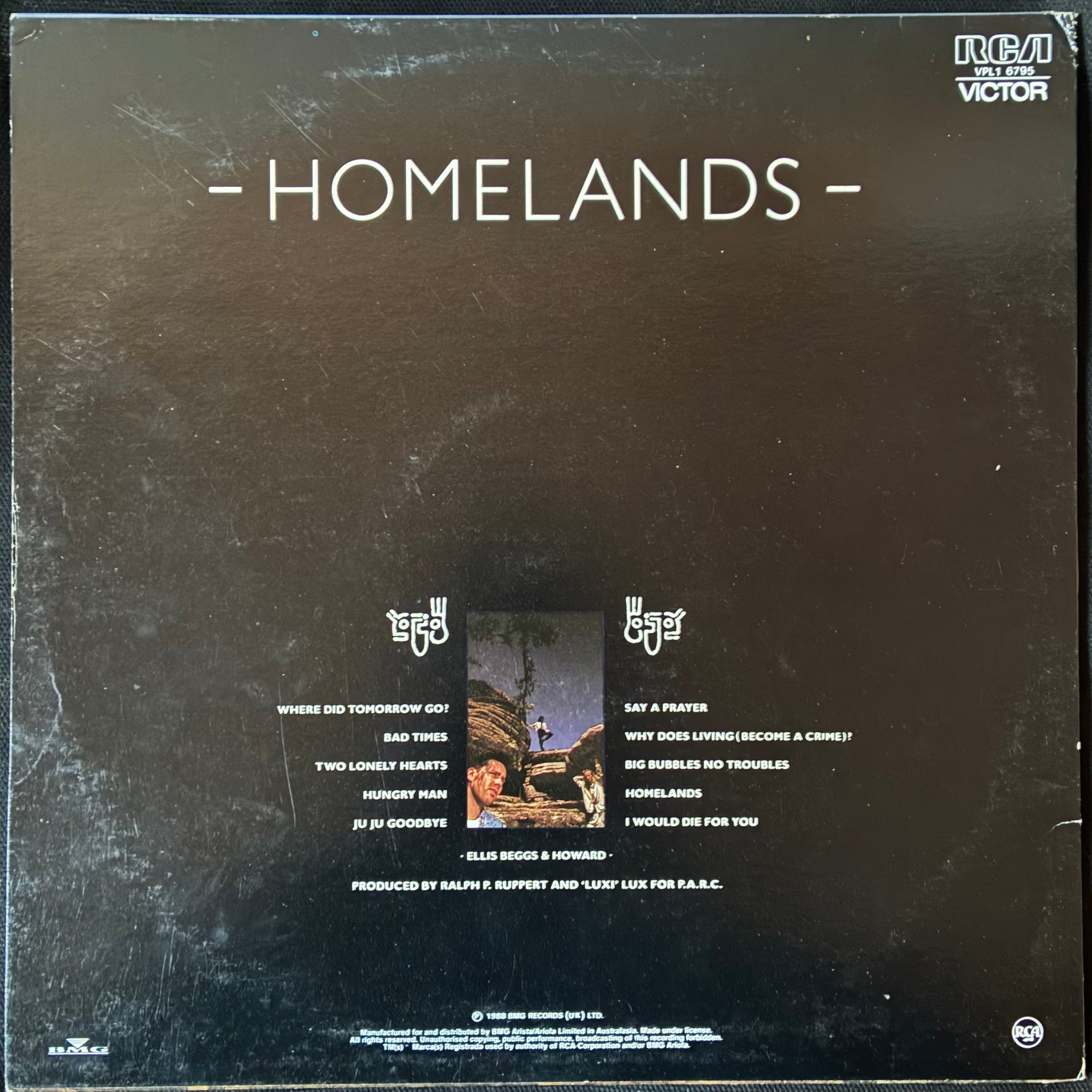 ELLIS BEGGS & HOWARD - HOMELANDS (USED VINYL 1988 AUS M-/EX+)