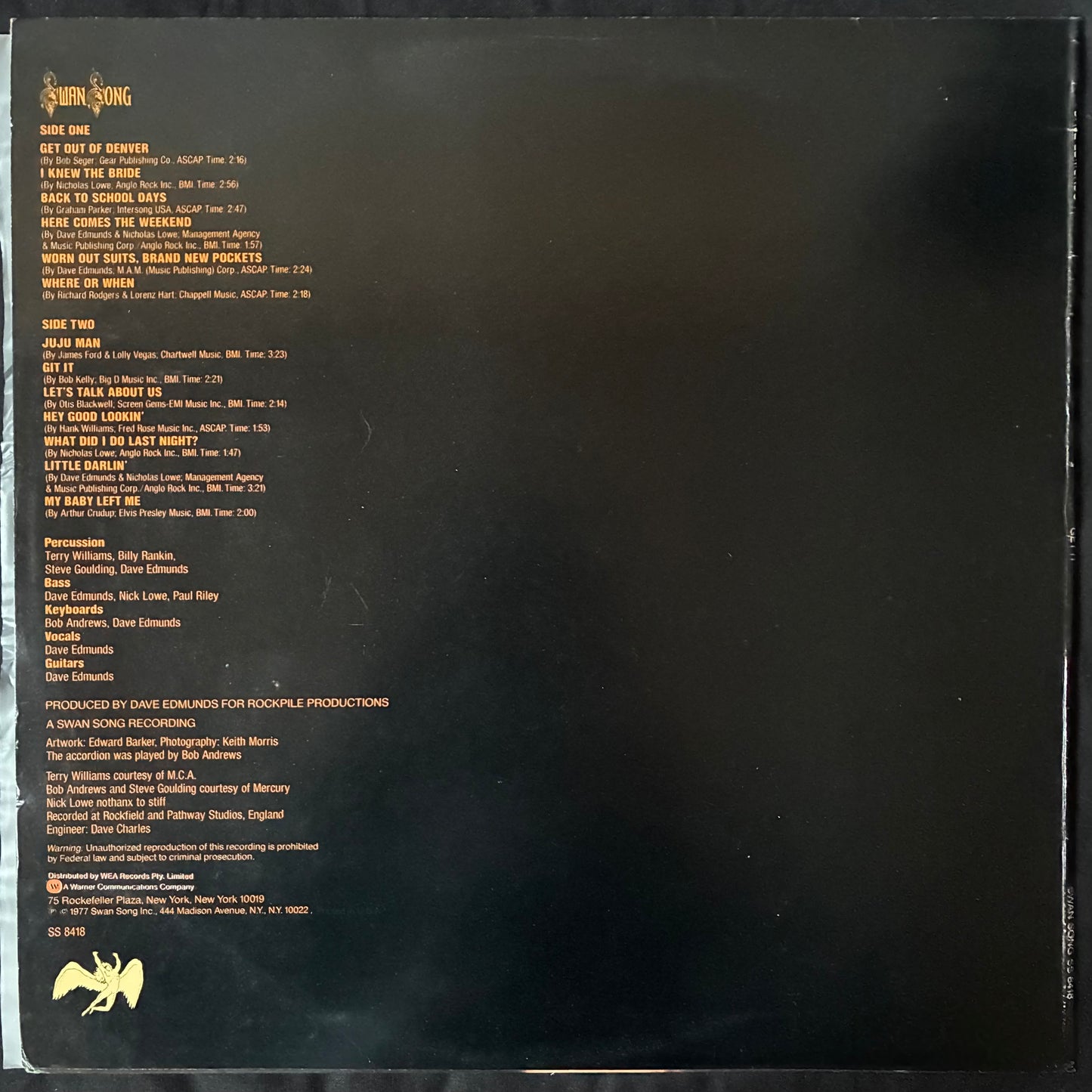 DAVE EDMUNDS - GET IT (USED VINYL 1977 AUS M-/EX+)