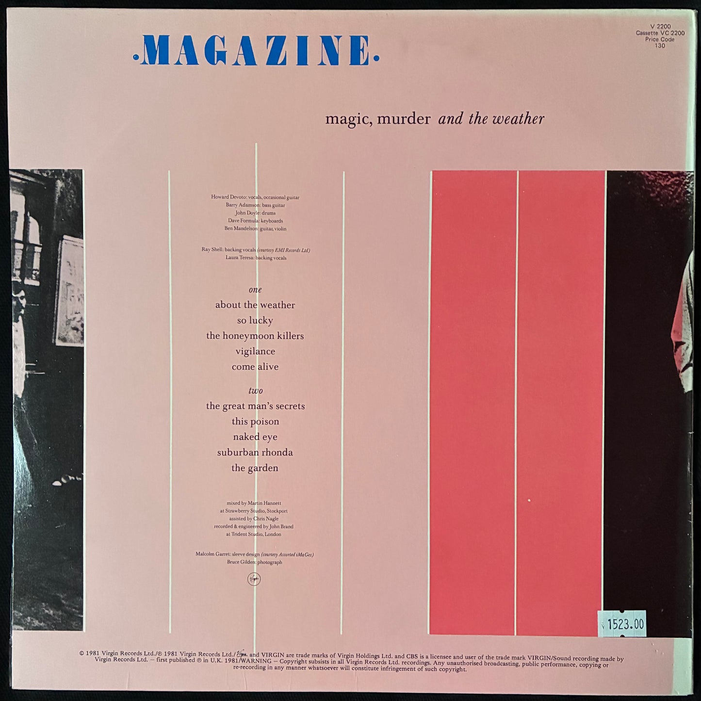 MAGAZINE - MAGIC, MURDER AND THE WEATHER (USED VINYL 1981 AUS M-/EX)