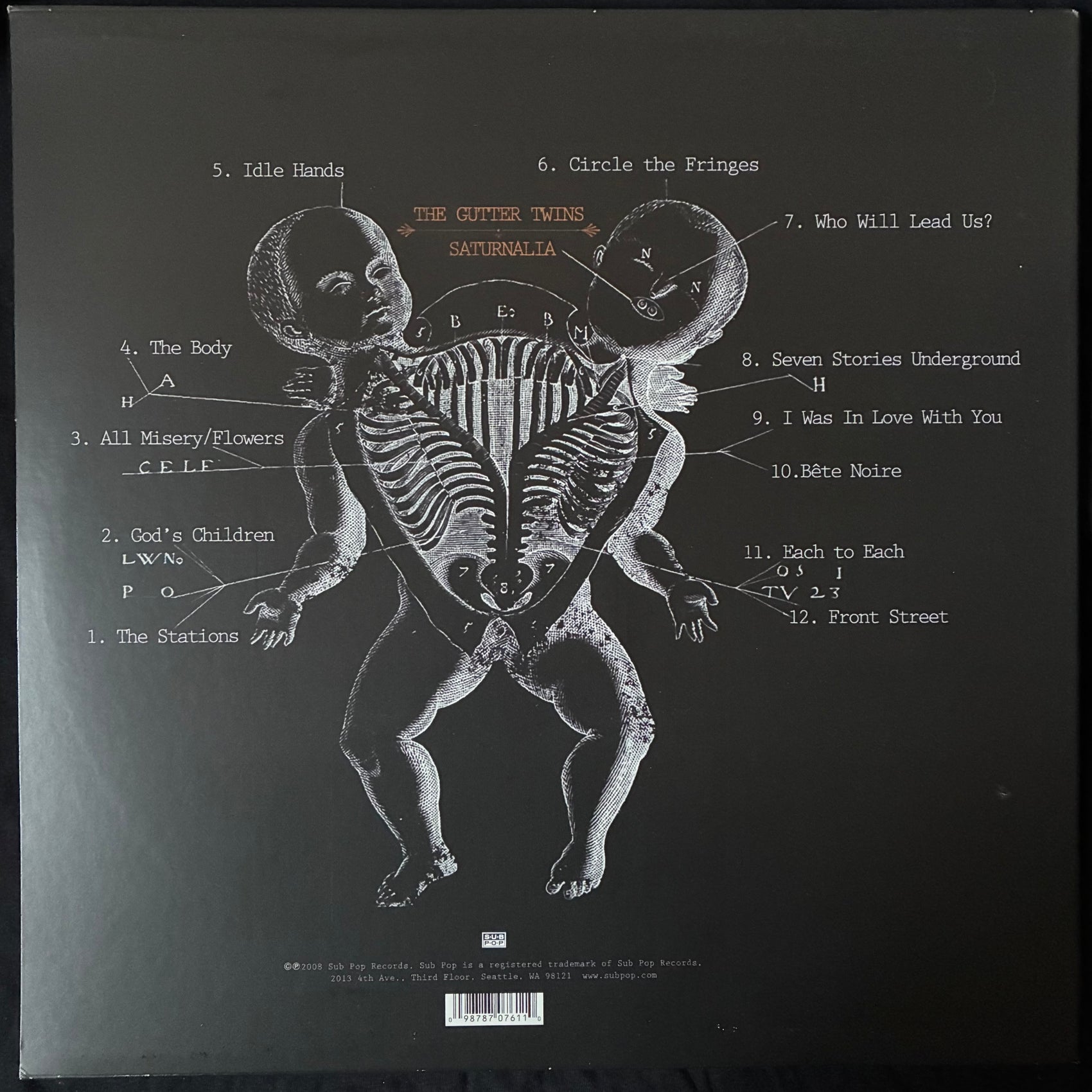 GUTTER TWINS - SATURNALIA (2LP) (USED VINYL 2008 US M-/M-)