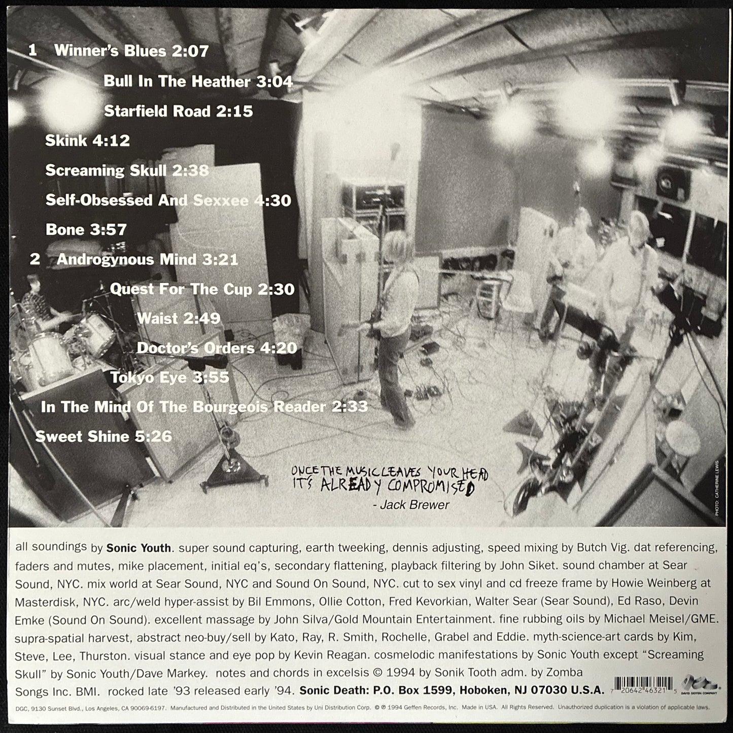 SONIC YOUTH - EXPERIMENTAL JET SET, TRASH AND NO STAR (BLUE COLOURED) (USED VINYL 1994 US M-/M-)