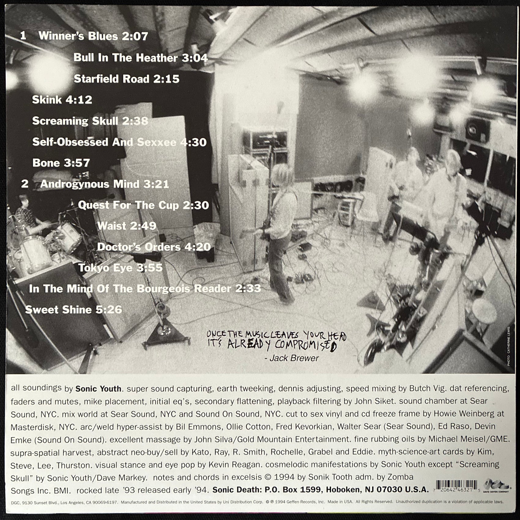 SONIC YOUTH - EXPERIMENTAL JET SET, TRASH AND NO STAR (BLUE COLOURED) (USED VINYL 1994 US M-/M-)