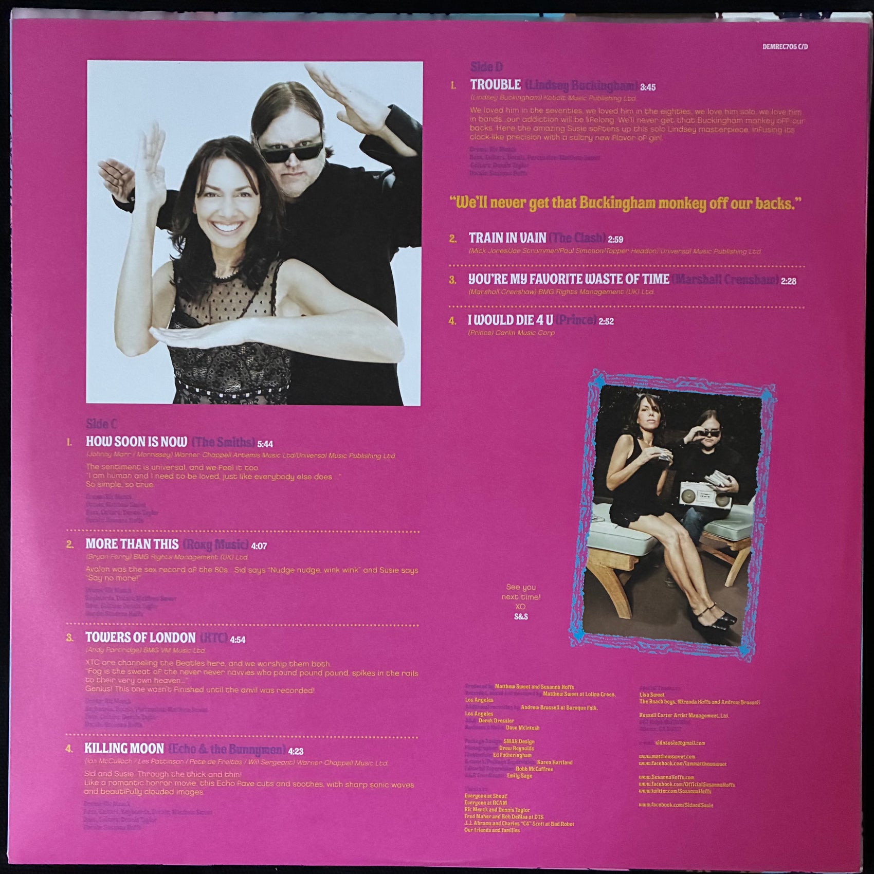 MATTHEW SWEET AND SUSANNA HOFFS - UNDER THE COVERS VOL.3 (2LP) (180GM) (BLUE COLOURED) (USED VINYL 2020 UK/EU M-/M-)