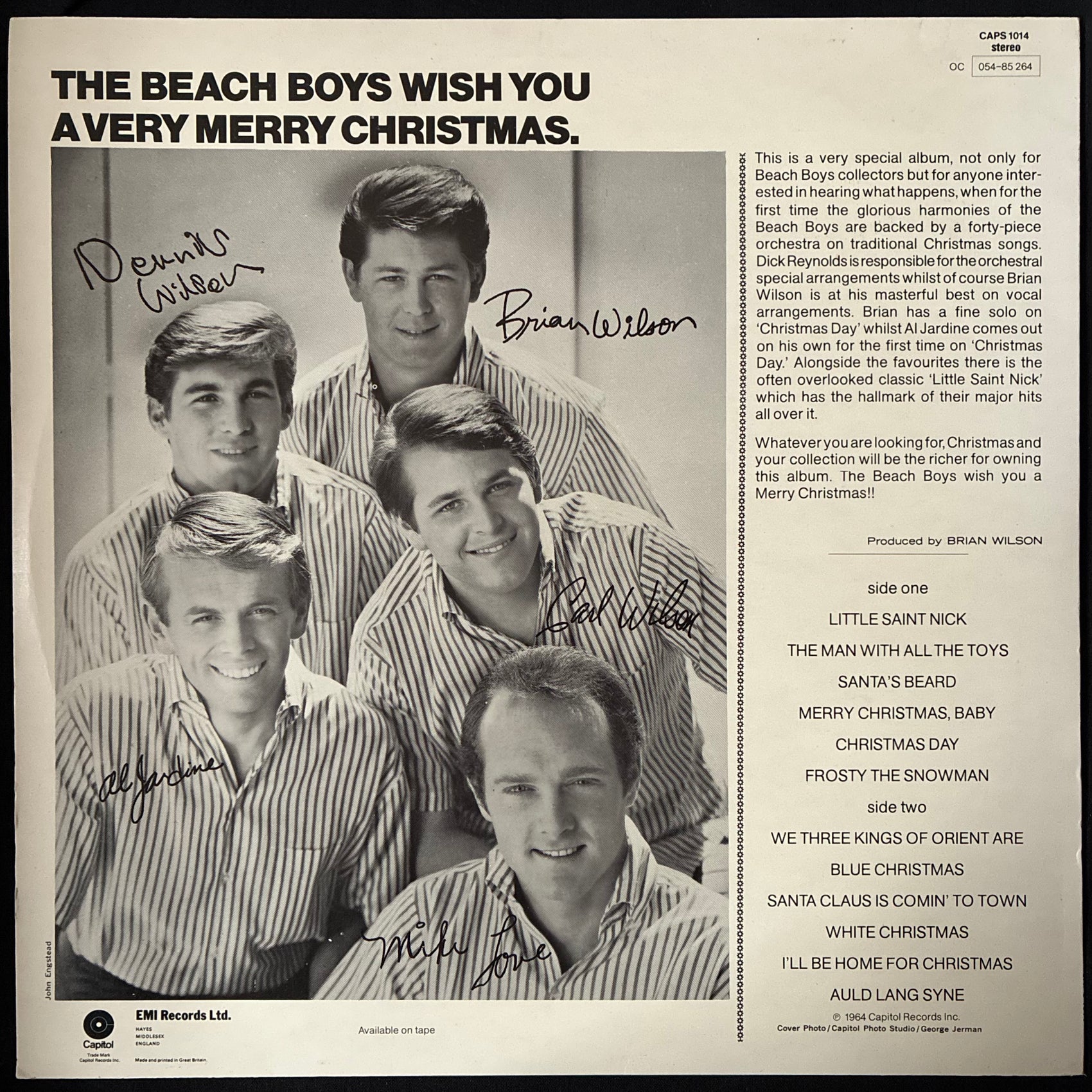 BEACH BOYS - THE BEACH BOYS' CHRISTMAS ALBUM (USED VINYL 1975 UK M-/M-)