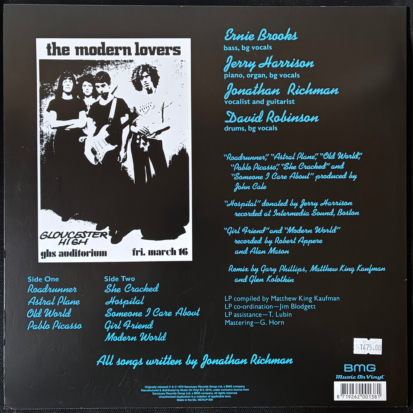 MODERN LOVERS - MODERN LOVERS (180GM) (USED VINYL 2016 EU M-/M-)