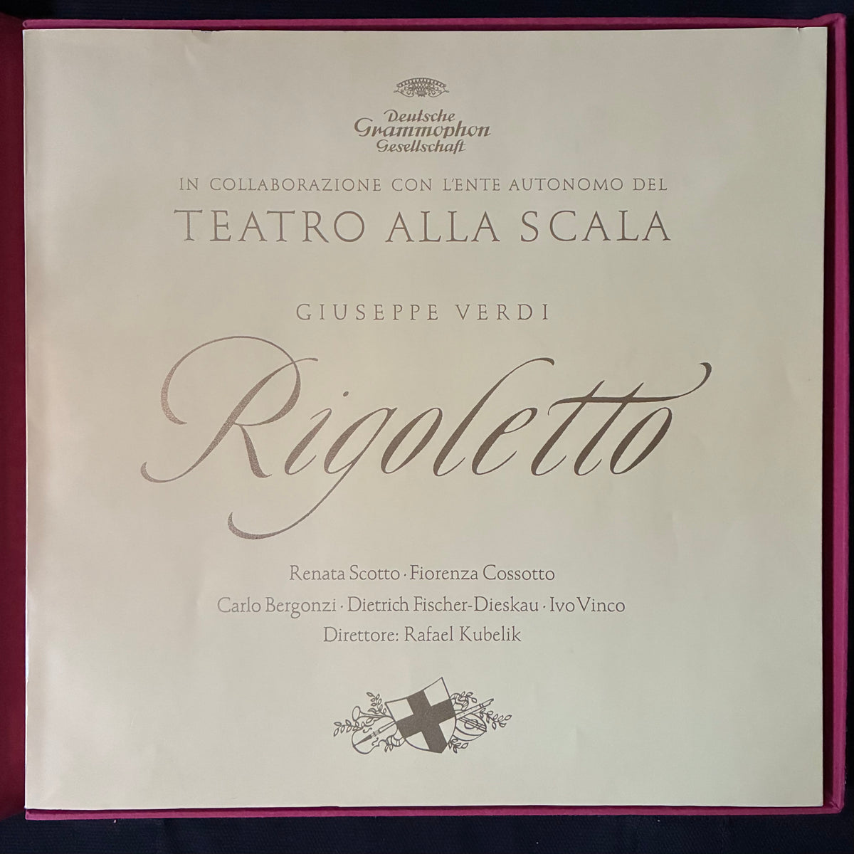 GIUSEPPE VERDI - RIGOLETTO (3LP BOX SET) (USED VINYL 1974 GERMANY M-/M-)