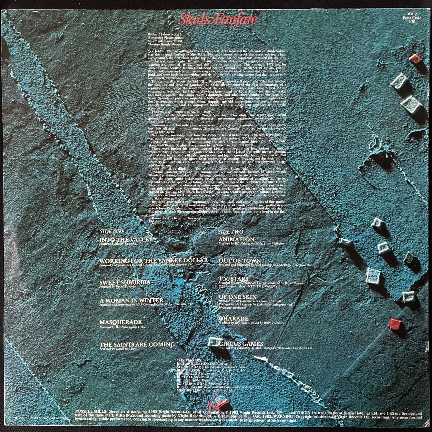 SKIDS - FANFARE (USED VINYL 1982 AUS M-/M-)