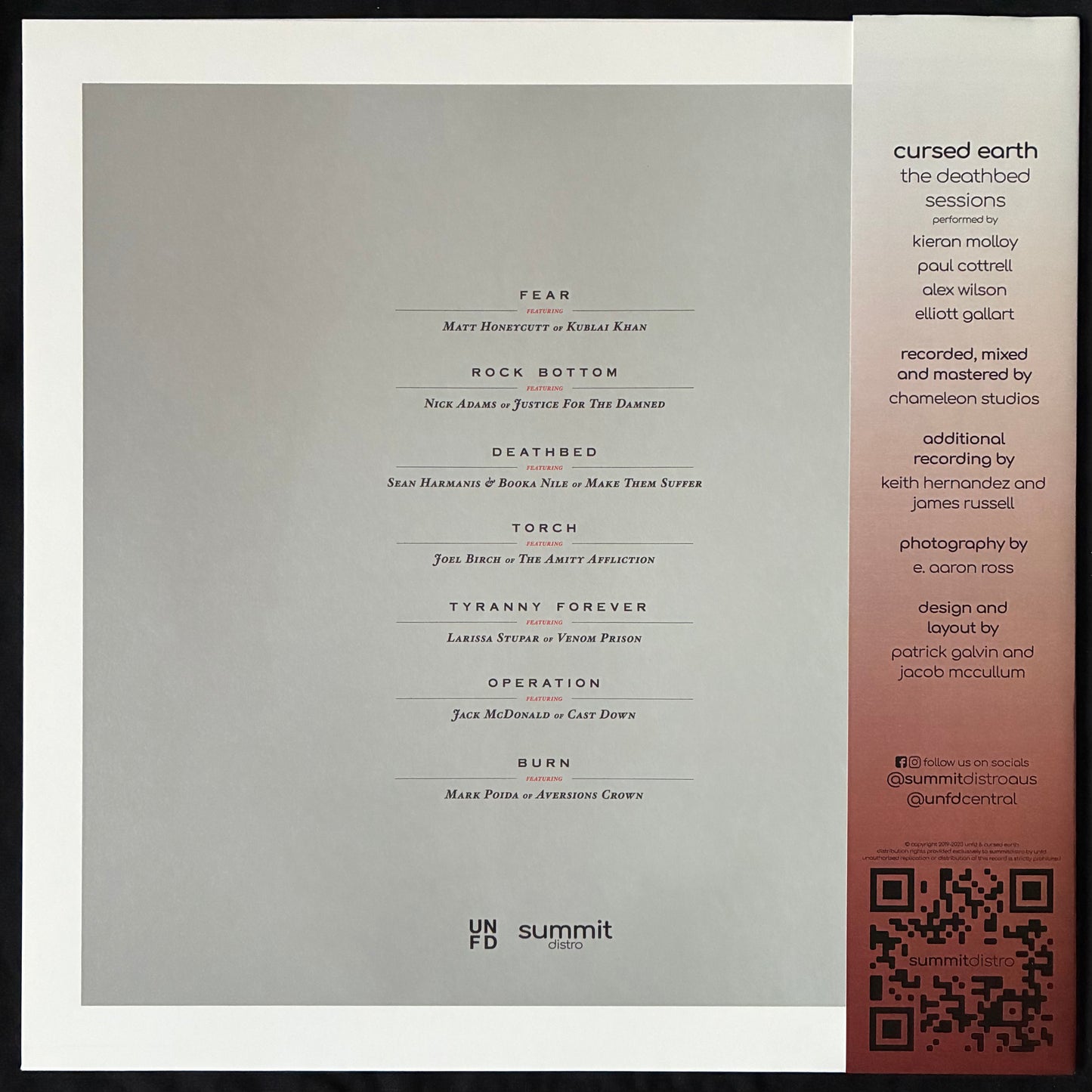 CURSED EARTH - THE DEATHBED SESSIONS (MULTI COLOURED) (USED VINYL 2023 AUS M-/M-)