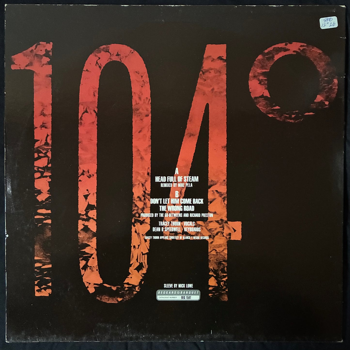 GO-BETWEENS - HEAD FULL OF STEAM (12") (USED VINYL 1986 UK M-/EX+)