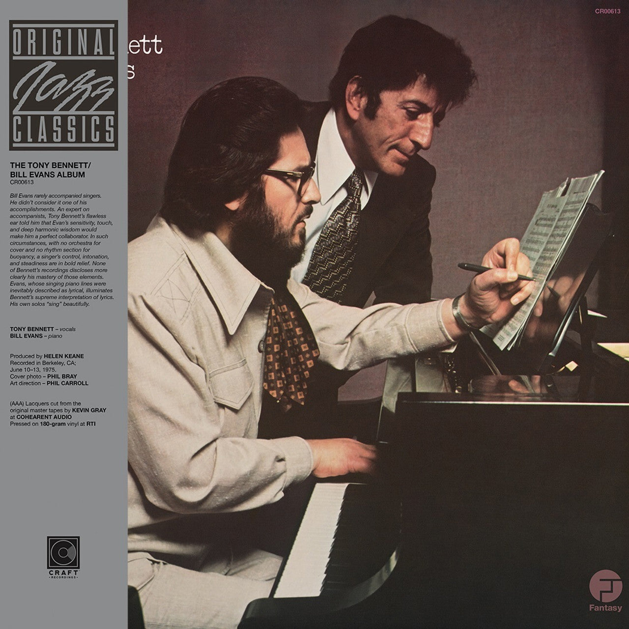 TONY BENNETT & BILL EVANS - THE TONY BENNETT/BILL EVANS (ORIGINAL JAZZ CLASSICS PRESSING) VINYL