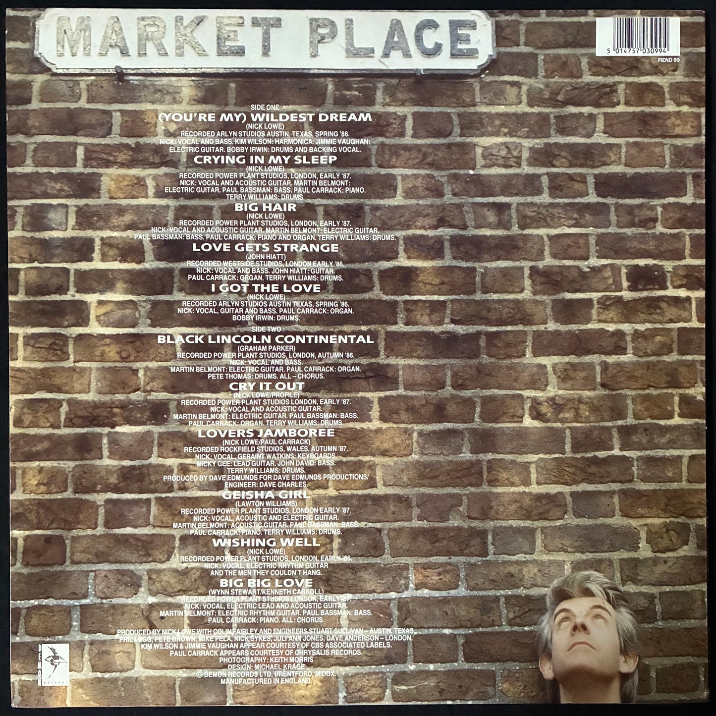 NICK LOWE - PINKER AND PROUDER THAN PREVIOUS (PINK COLOURED) (USED VINYL 1988 UK M-/M-)