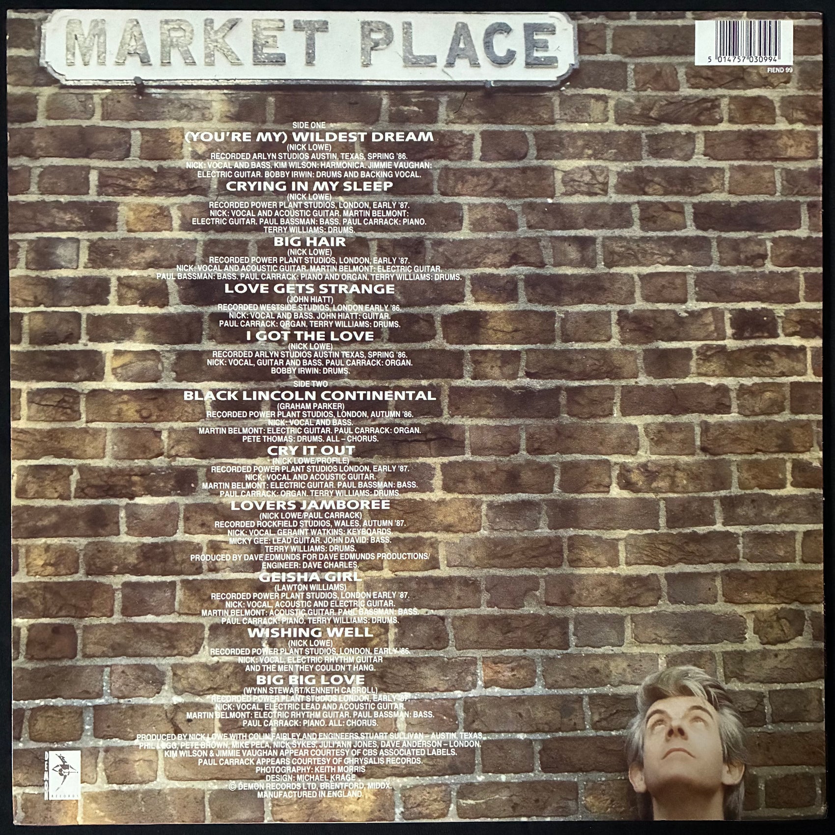 NICK LOWE - PINKER AND PROUDER THAN PREVIOUS (PINK COLOURED) (USED VINYL 1988 UK M-/M-)