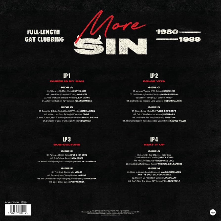 VARIOUS ARTISTS - DISCO DISCHARGE PRESENTS: BOX OF SIN: MORE SIN (4LP) VINYL