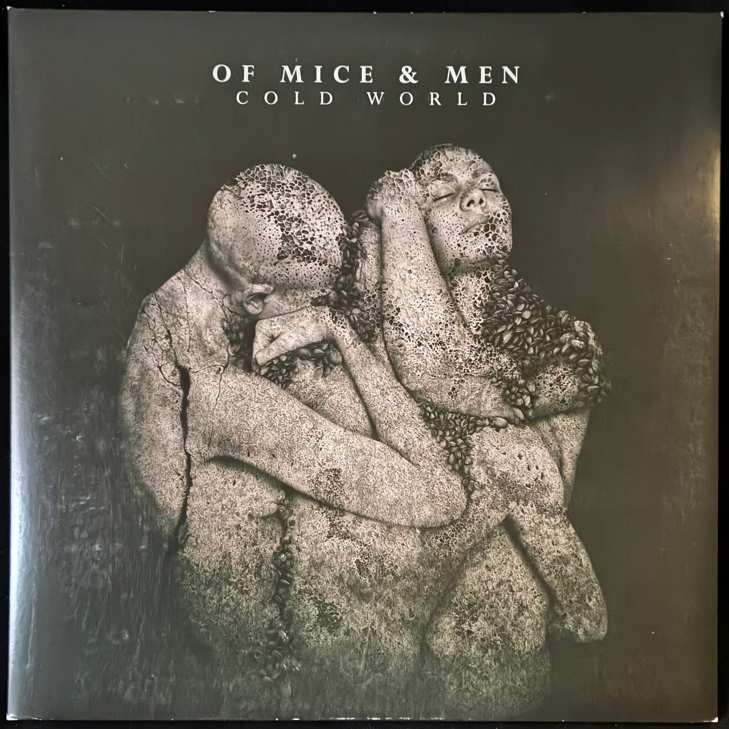 OF MICE & MEN - COLD WORLD (SILVER/WHITE/BLACK SPLATTERED) (USED VINYL 2016 M-/EX+)
