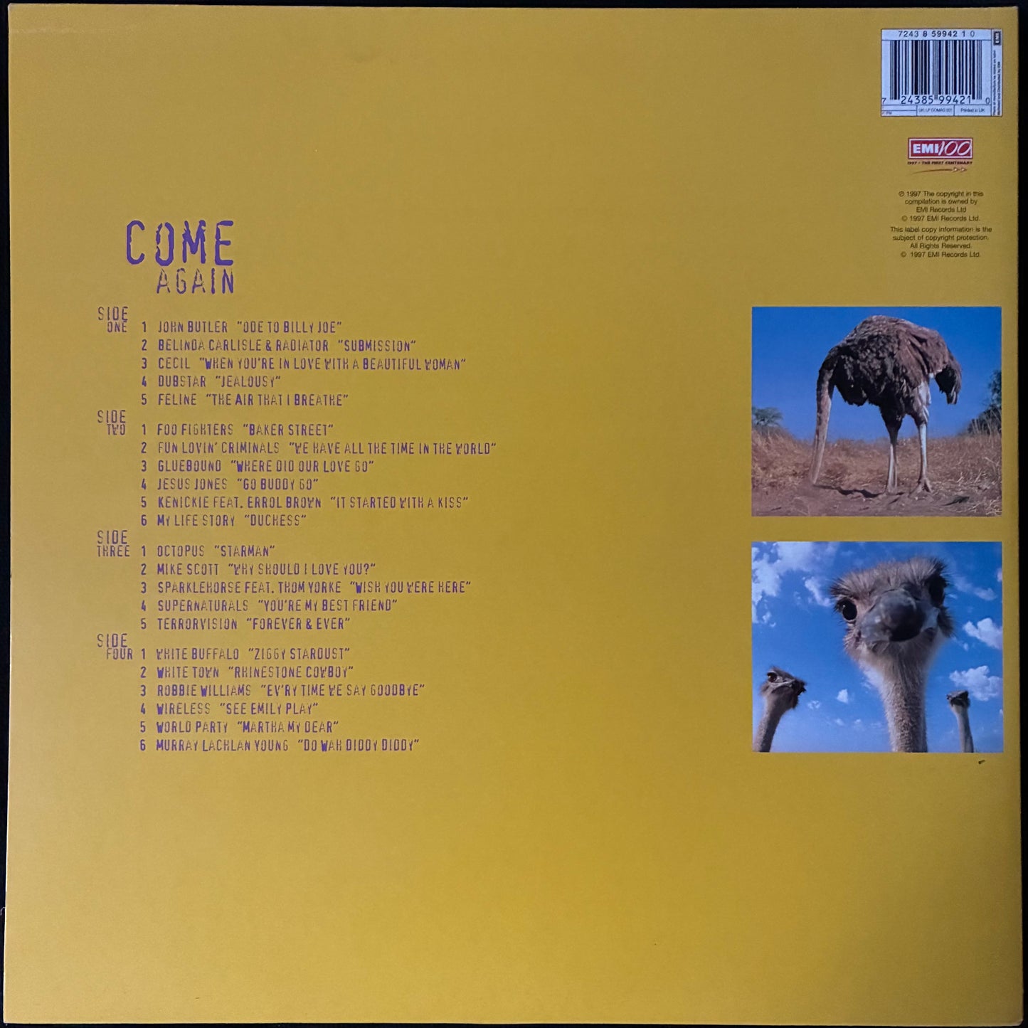 VARIOUS ARTISTS - COME AGAIN (2LP) (USED VINYL 1997 UK M-/M-)