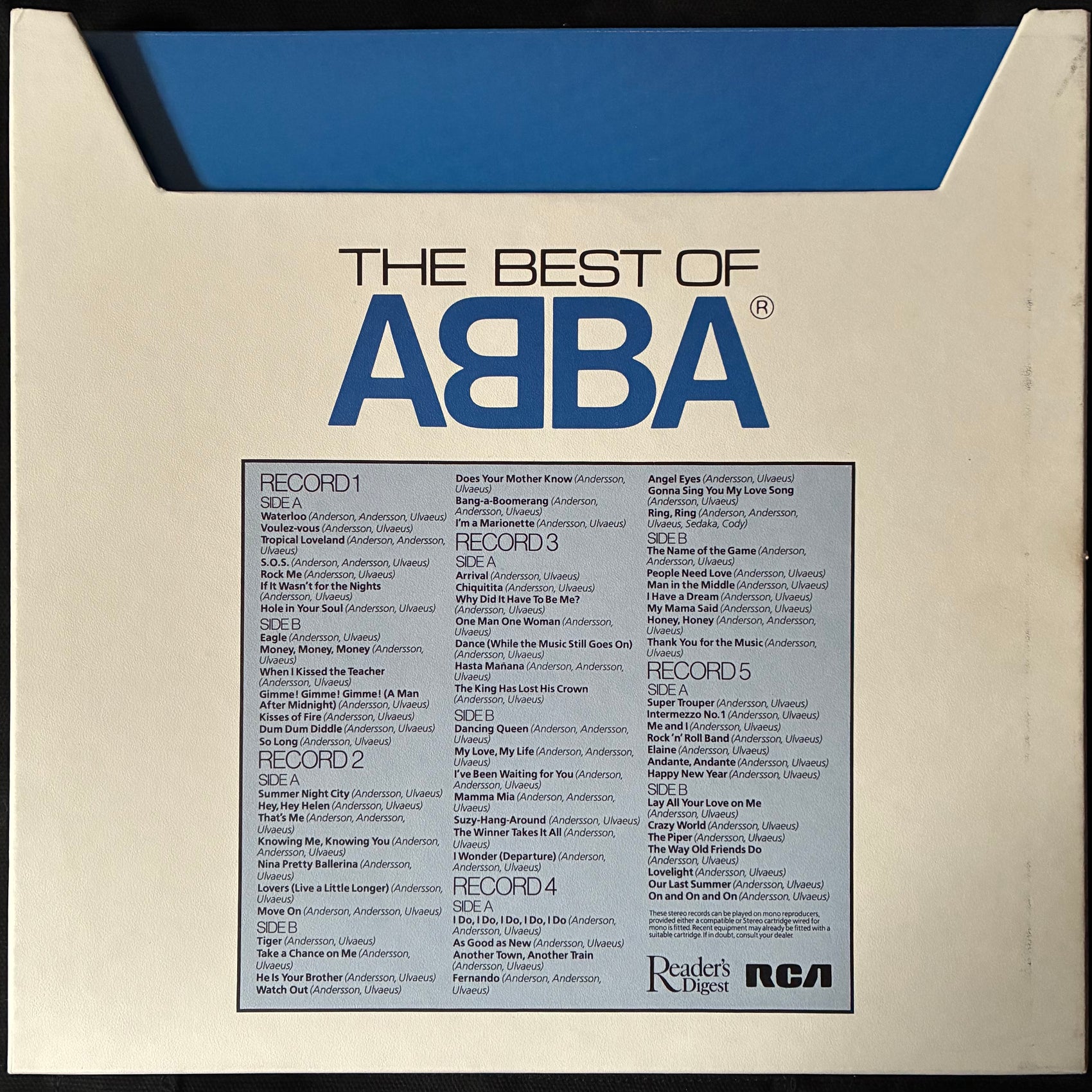 ABBA - THE BEST OF ABBA (5LP BOX SET) (USED VINYL BOX SET 1982 AUS M-/M-/EX+)