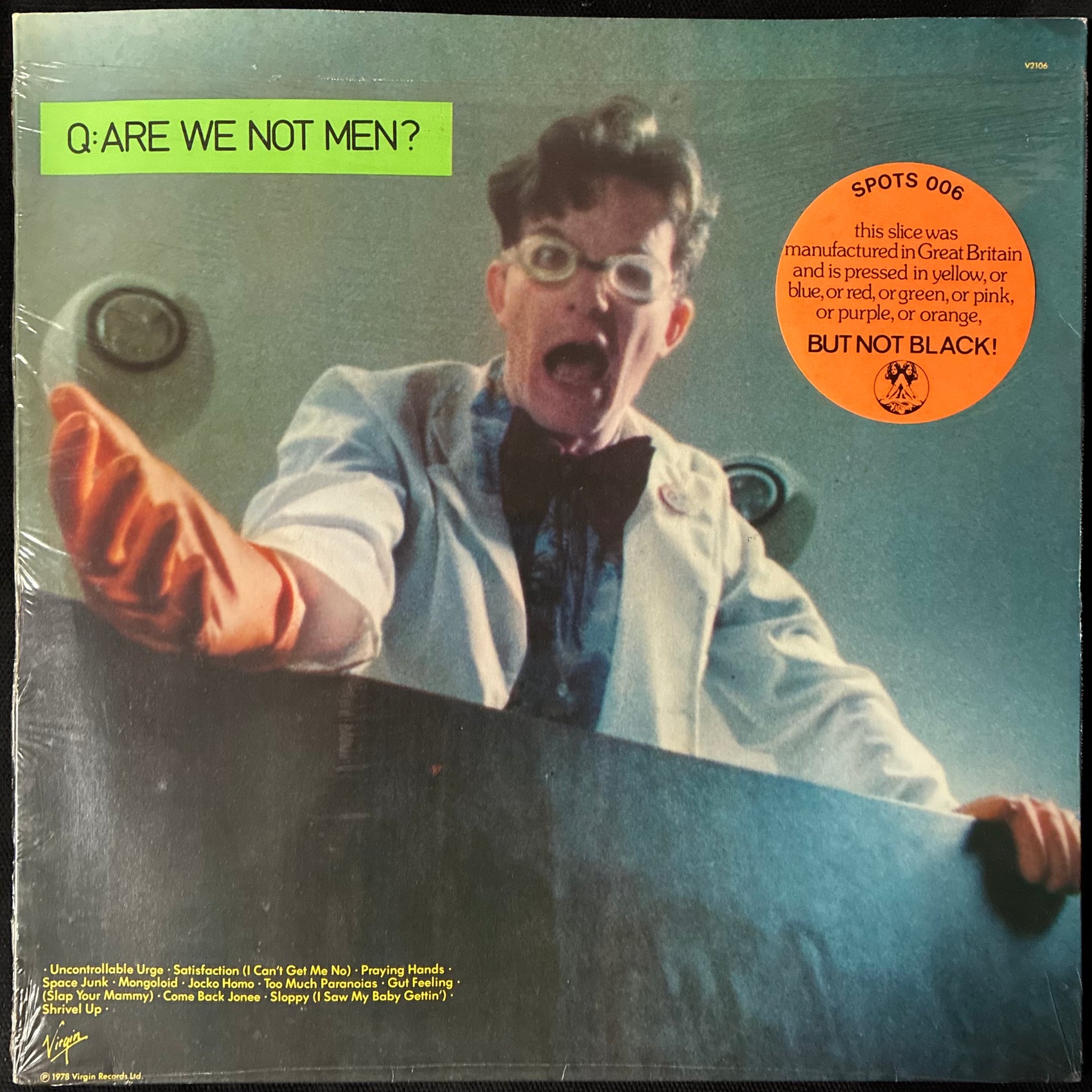 DEVO - Q: ARE WE NOT MEN? A: WE ARE DEVO! (FIRST PRESSING) (BLUE COLOURED) (USED VINYL 1978 UK M-/M-)