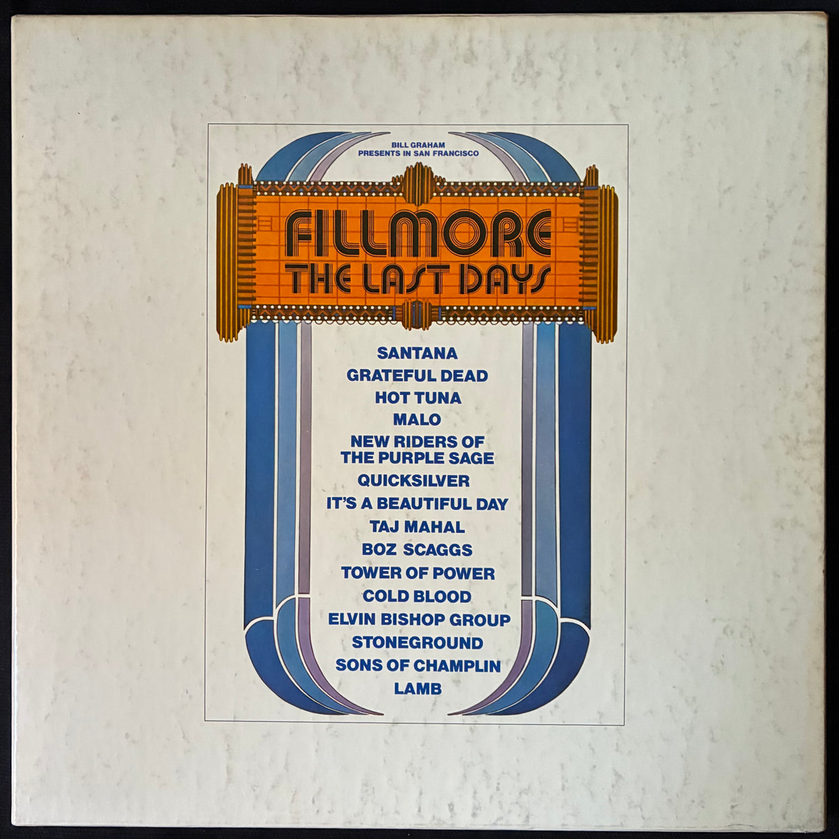 VARIOUS ARTISTS - FILLMORE : THE LAST DAYS (3LP+7" BOX SET) (USED VINYL 1972 US M-/EX)
