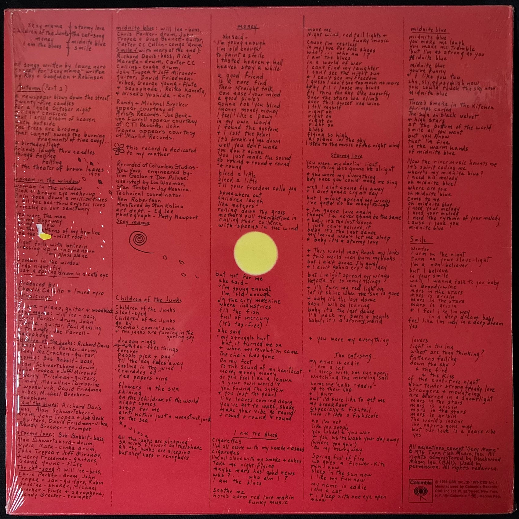 LAURA NYRO - SMILE (USED VINYL 1976 US M-/M-)