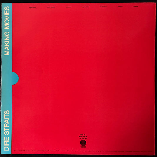DIRE STRAITS - MAKING MOVIES (USED VINYL 1980 AUS M-/EX+)