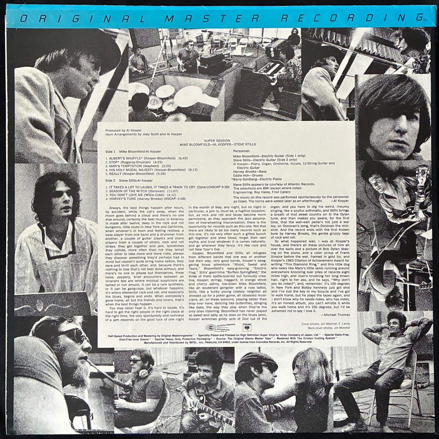 MIKE BLOOMFIELD AL KOOPER STEVE STILLS - SUPER SESSION (MFSL) (USED VINYL 1983 US EX+/EX+)