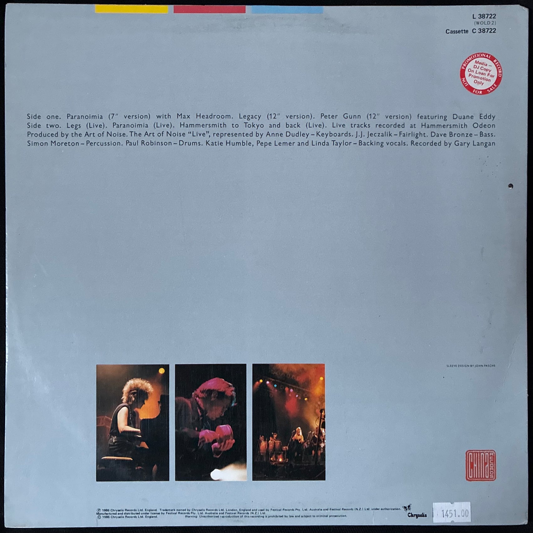 ART OF NOISE - RE-WORKS OF ART OF NOISE (LP+EP) (USED VINYL 1986 AUS M-/EX+)