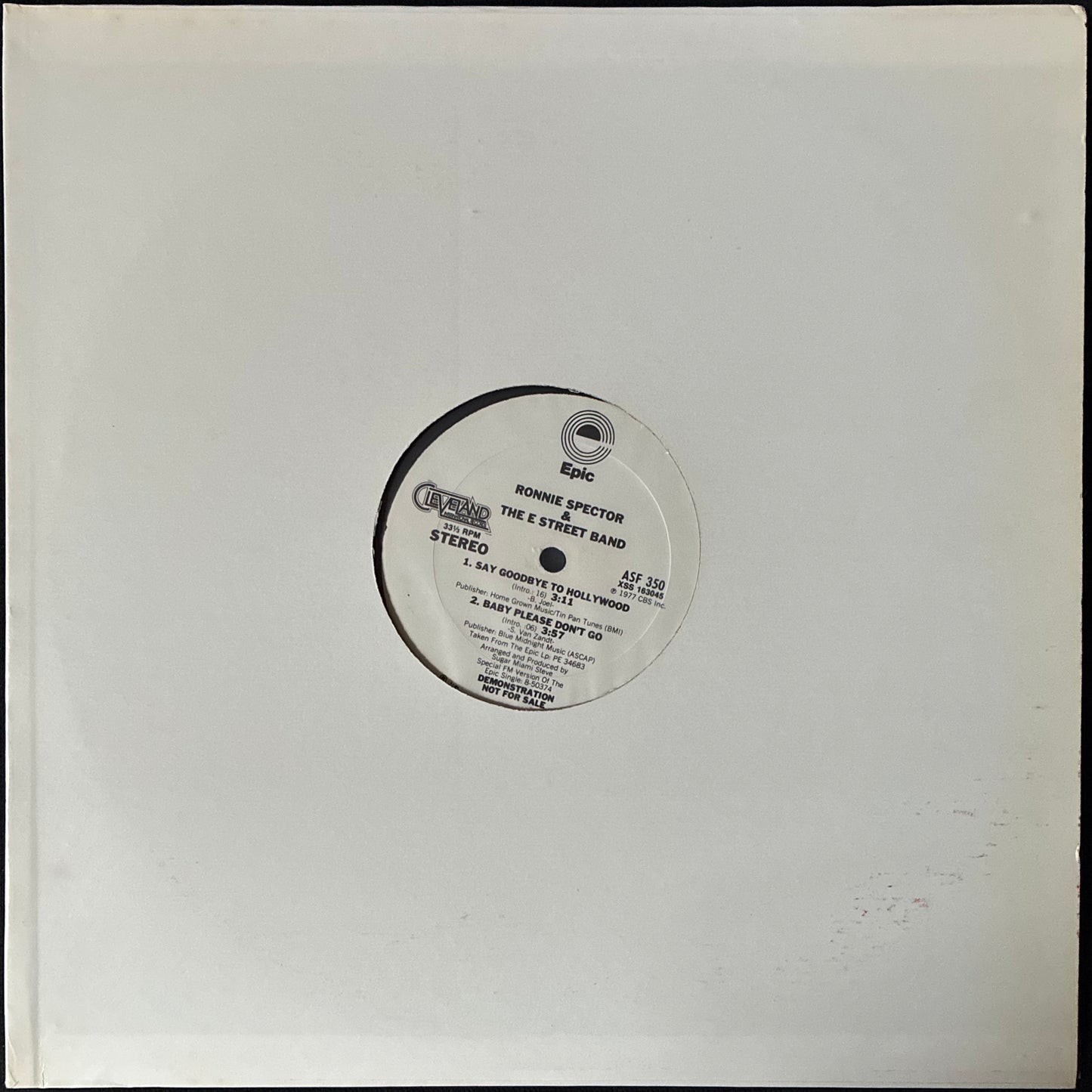 RONNIE SPECTOR - SAY GOODBYE TO HOLLYWOOD (12") (PROMO) (USED VINYL 1977 US M-)