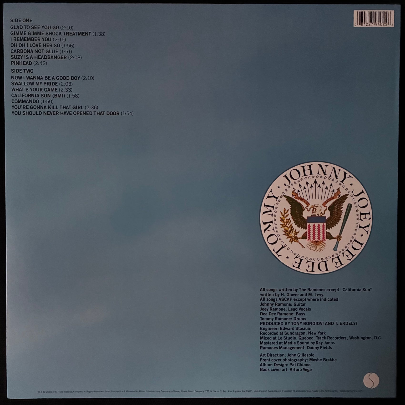 RAMONES - LEAVE HOME (180GM) (USED VINYL 2018 US M-/M-)