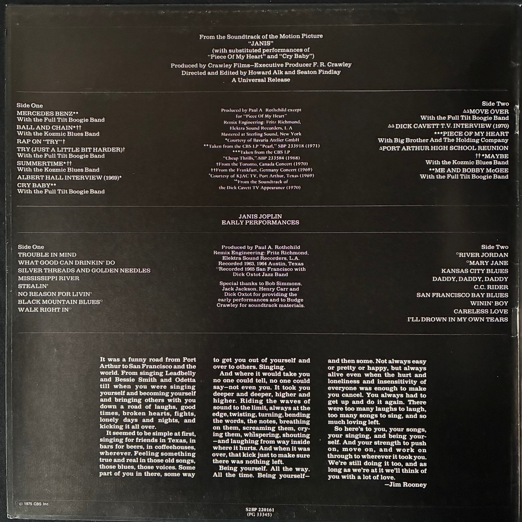 JANIS JOPLIN - JANIS (2LP) (USED VINYL 1975 AUS EX+/EX+)