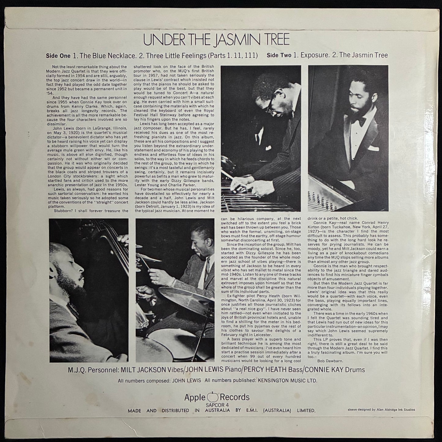 MODERN JAZZ QUARTET - UNDER THE JASMIN TREE (USED VINYL 1969 AUS EX+/EX)