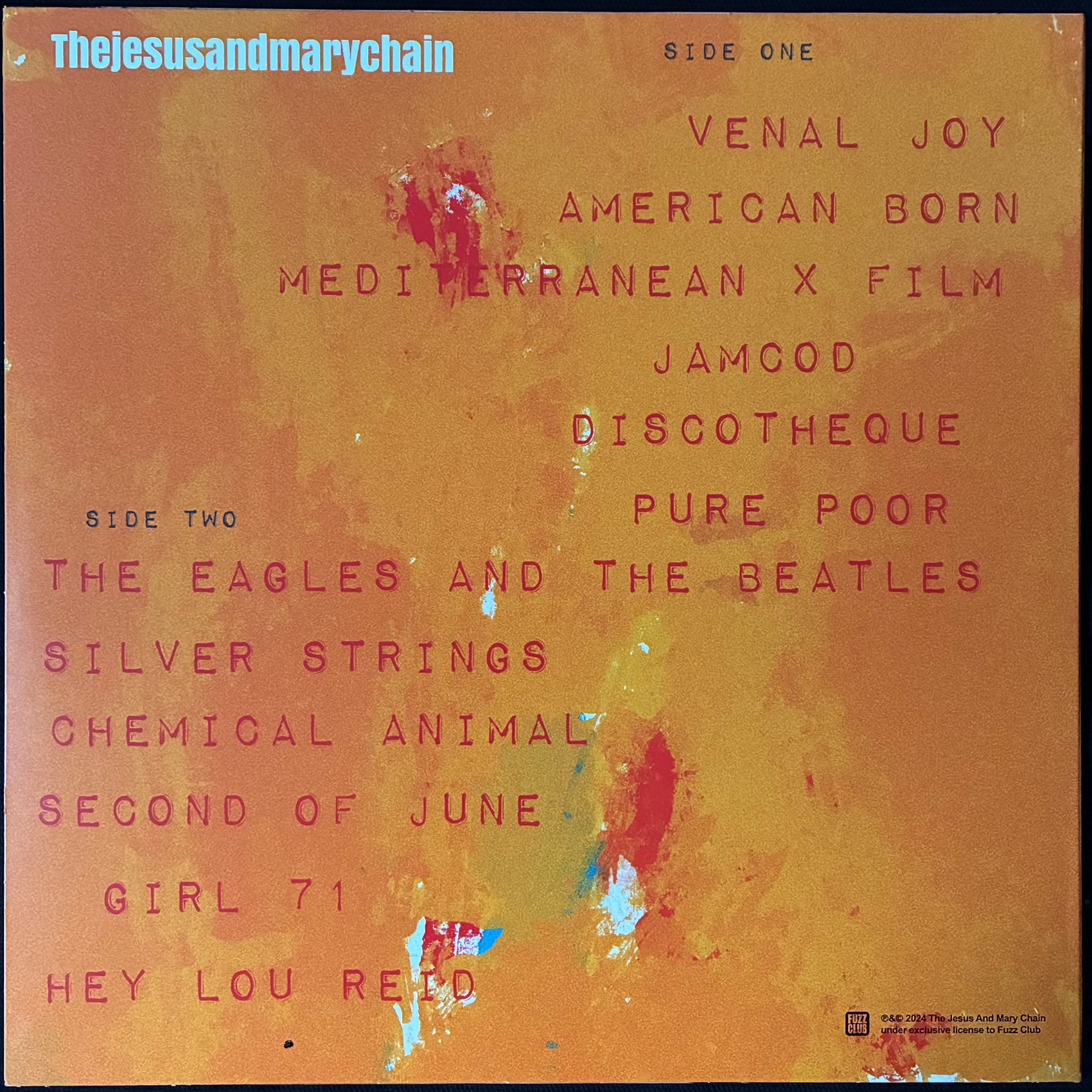 JESUS AND MARY CHAIN - GLASGOW EYES (RED COLOURED) (USED VINYL 2024 US M-/M-)
