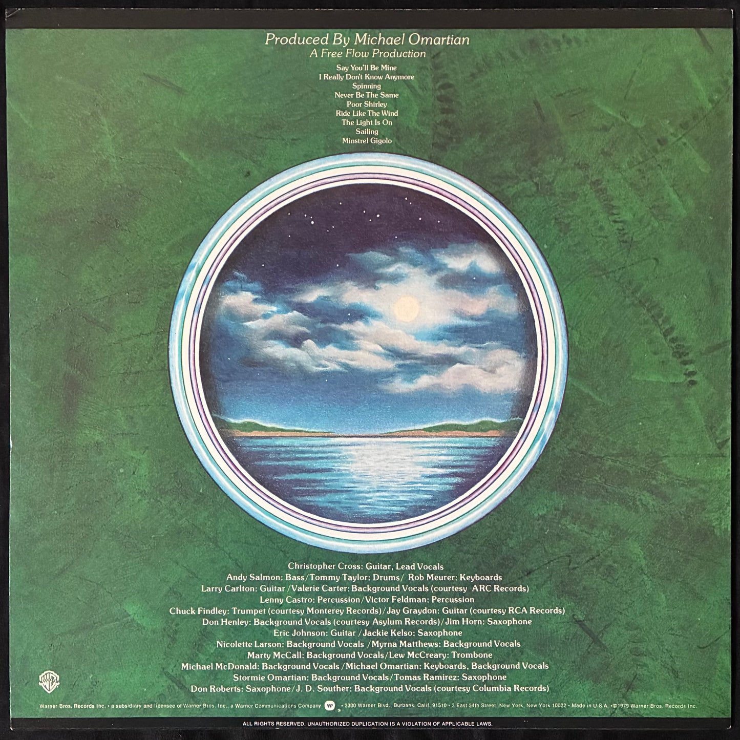 CHRISTOPHER CROSS - CHRISTOPHER CROSS (USED VINYL 1980 AUS M-/M-)