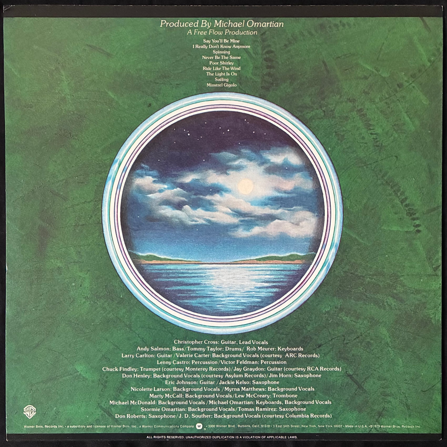 CHRISTOPHER CROSS - CHRISTOPHER CROSS (USED VINYL 1980 AUS M-/M-)