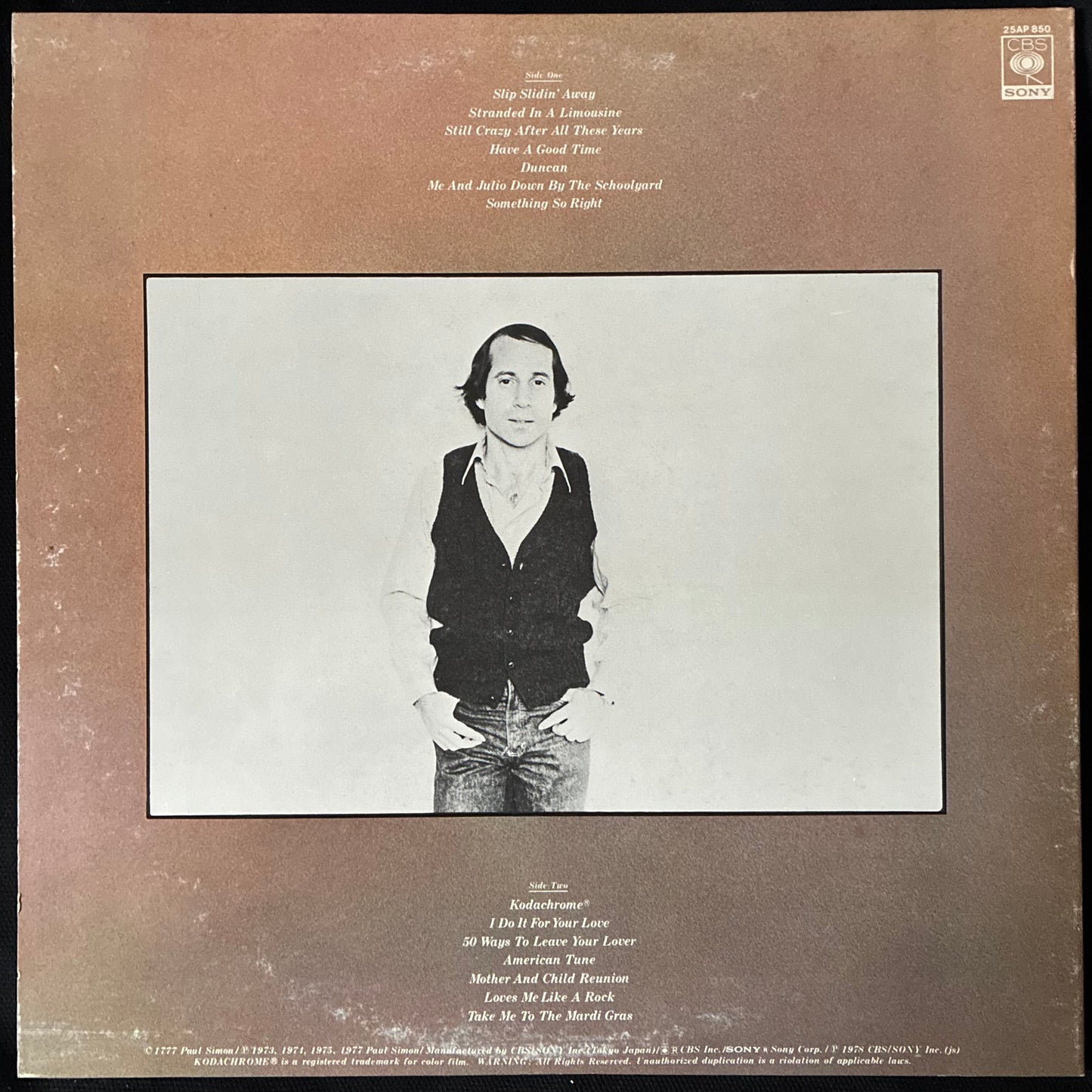 PAUL SIMON - GREATEST HITS, ETC. (USED VINYL 1978 JAPAN M-/EX)