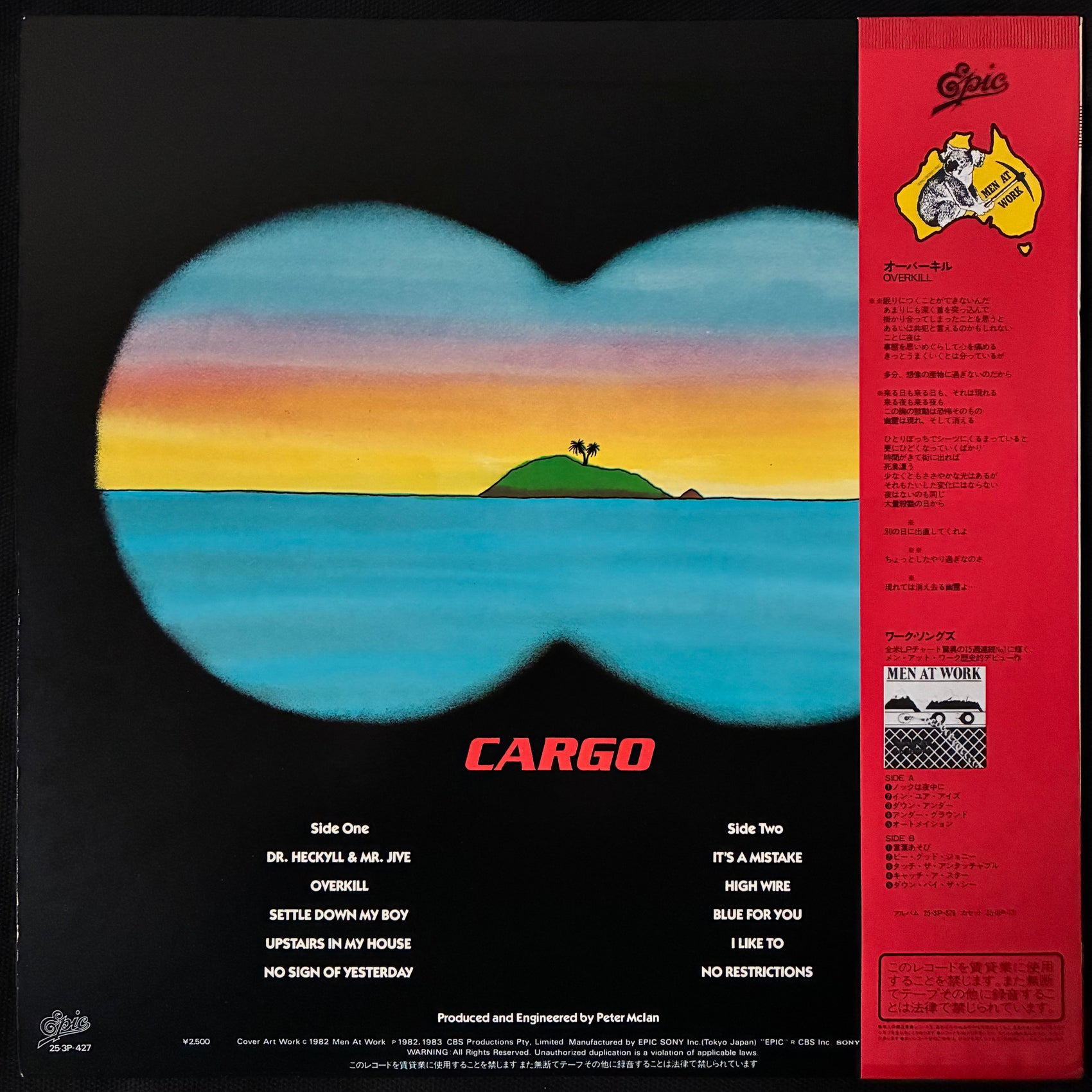 MEN AT WORK - CARGO (USED VINYL 1983 JAPAN M-/M-)
