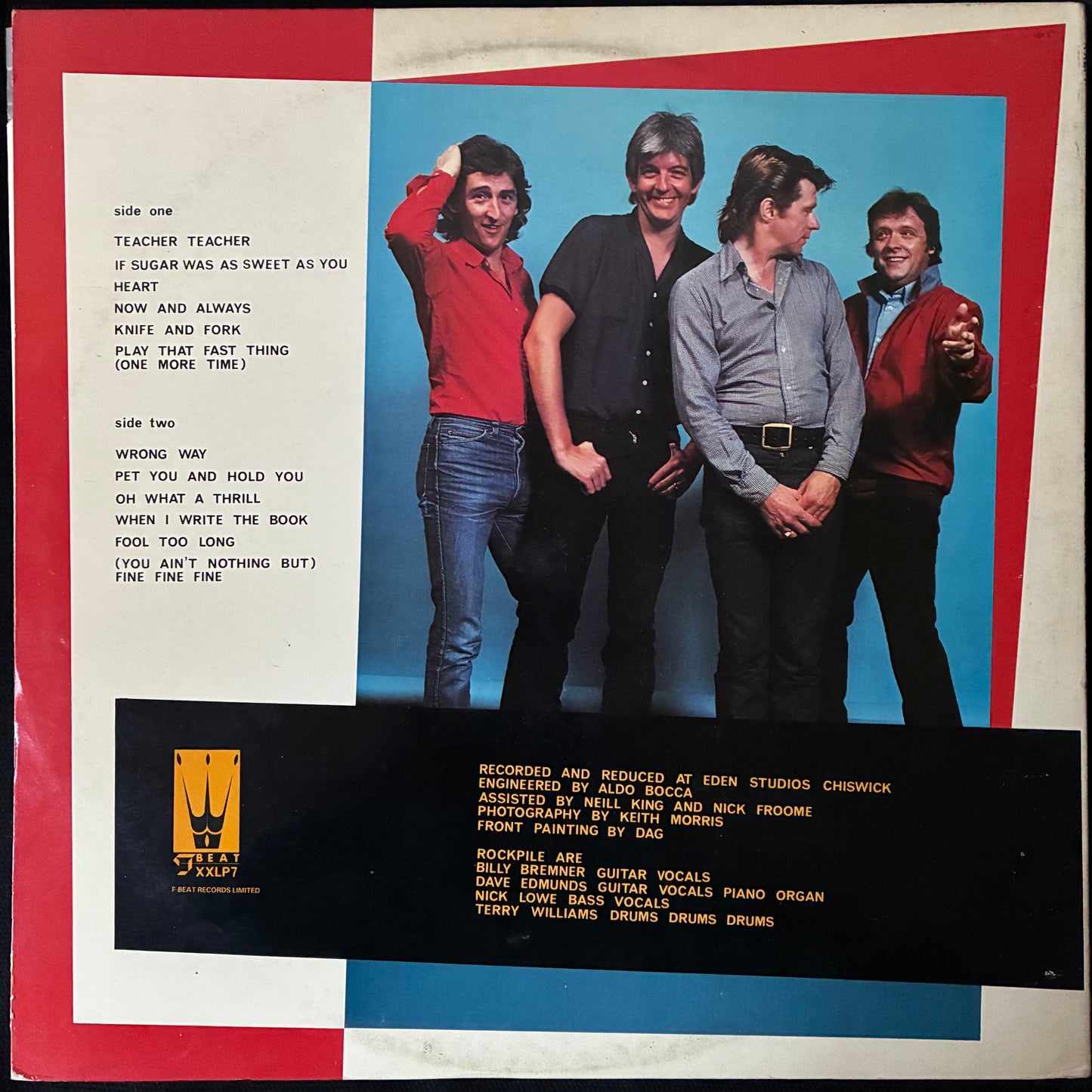ROCKPILE - SECONDS OF PLEASURE (LP+7") (USED VINYL 1980 UK M-/EX+)