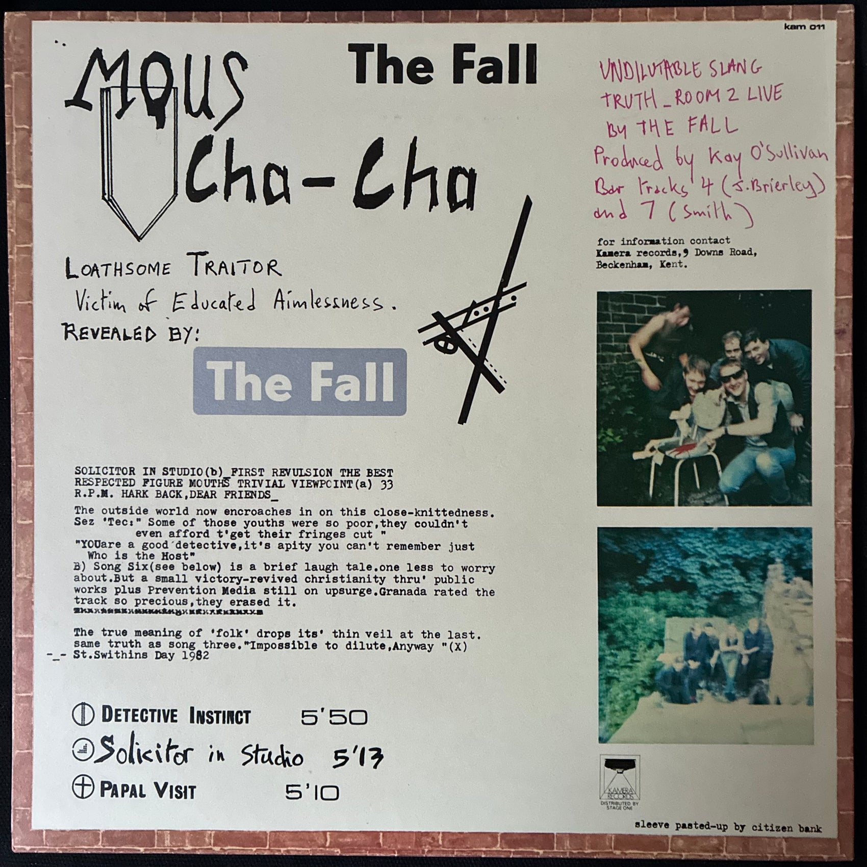 FALL - ROOM TO LIVE (USED VINYL 1982 UK M-/EX+)